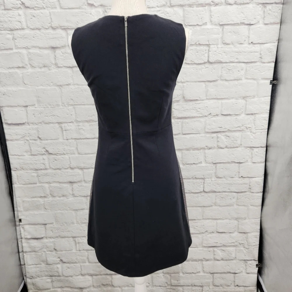 DVF Diane Von Furstenberg Yvette Metallic Lined Dress Size 6 - Picture 3 of 12
